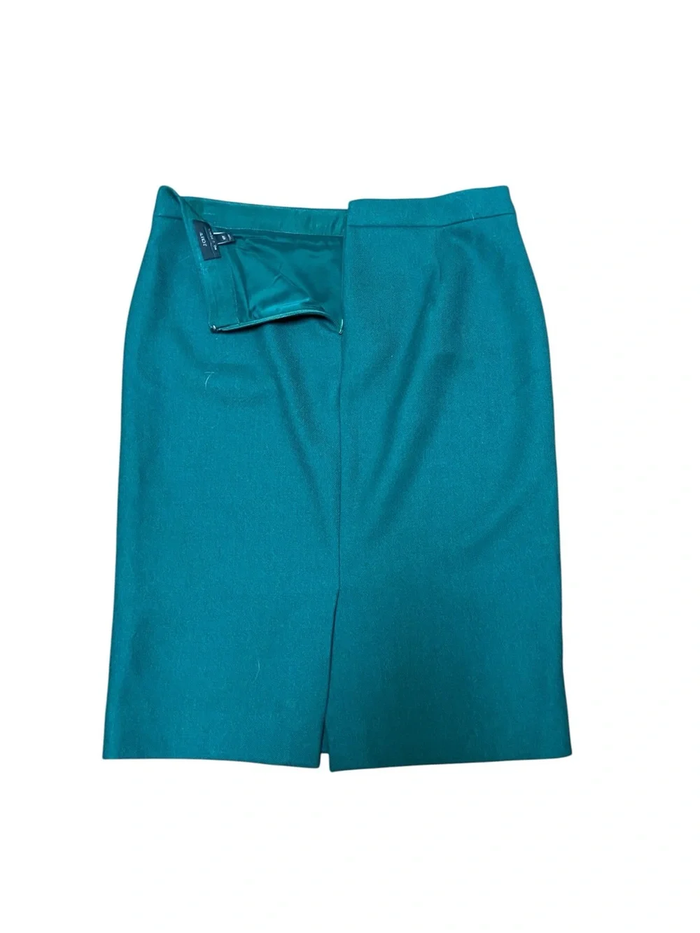 J.Crew Women’s No. 2 Wool Pencil Skirt Emerald Green Size 10T Fall Office Work